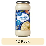 (12 pack) Great Value Alfredo Pasta Sauce, 16 oz