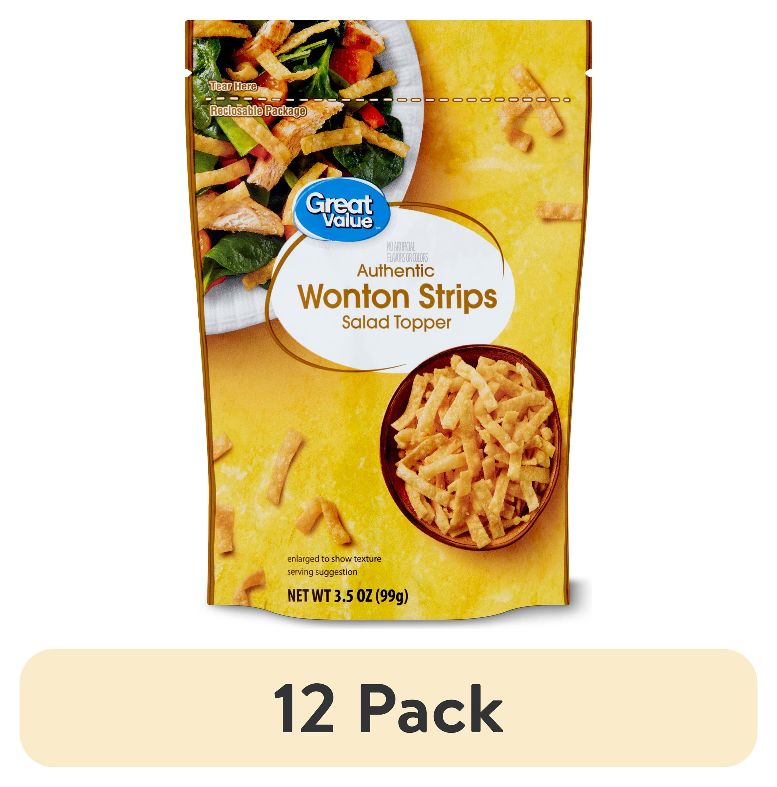 Great Value Wonton Strips Salad Topping Salted Crunch, 3.5 oz