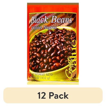 (12 pack) Great Value Black Beans 15.5 Oz