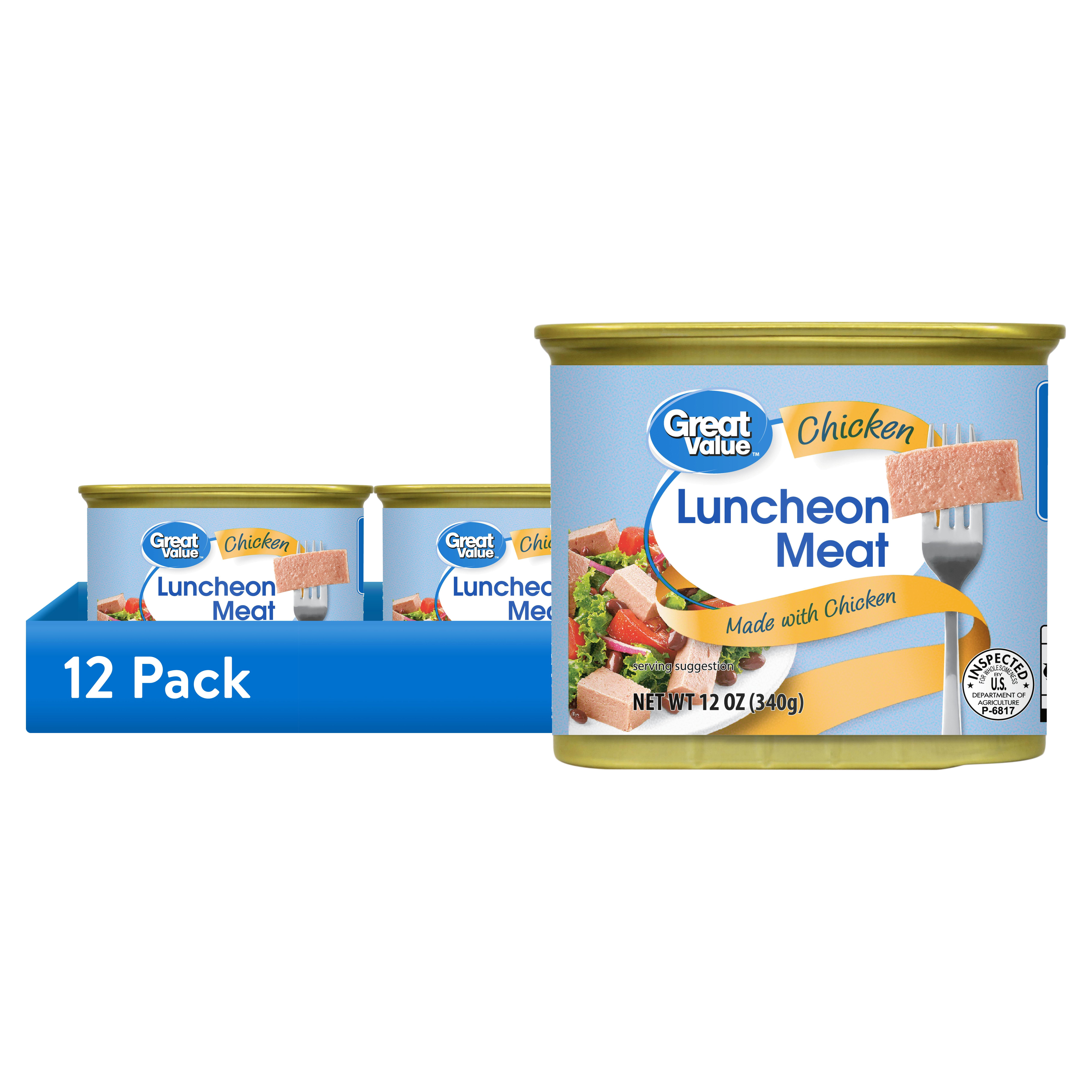 (12 pack) Great Value Chicken Lunchmeat, 12 oz Can