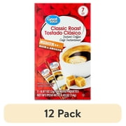 (12 pack) Great Value Classic Roast Instant Coffee, Medium, 0.49 oz, 7 Count