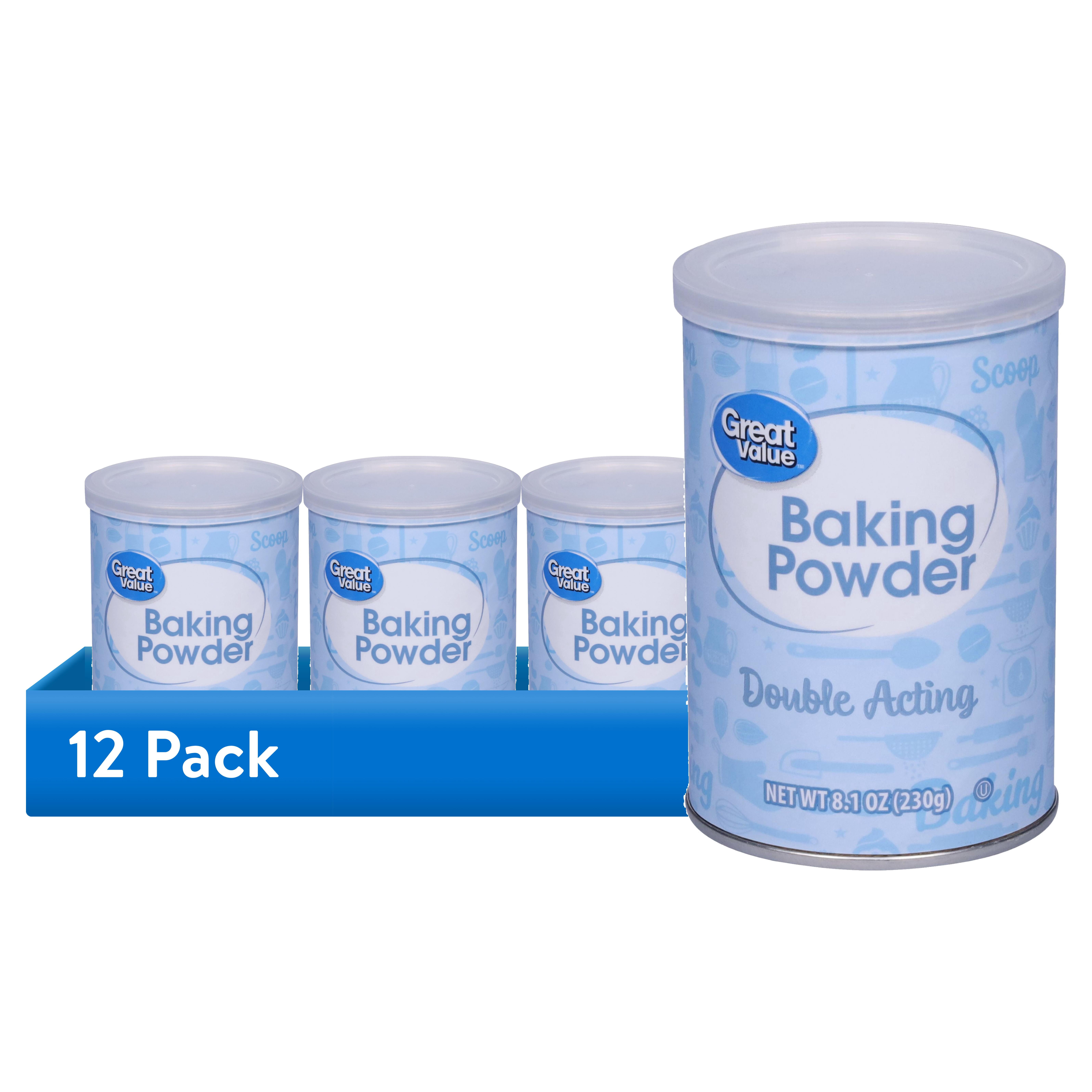 (12 pack) Great Value Double Acting Baking Powder, 8.1 oz