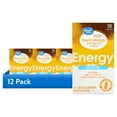 thumbnail interactive-video image 1 of (12 pack) Great Value Energy Peach Mango Drink Mix Packets, Caffeinated, Sugar-Free, 10 Count, 1 of 11