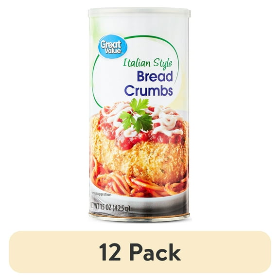 (12 pack) Great Value Italian Style Bread Crumbs, 15 oz