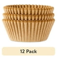 thumbnail image 1 of (12 pack) Great Value Kraft Brown Cupcake Liners, 75 Count, 1 of 8