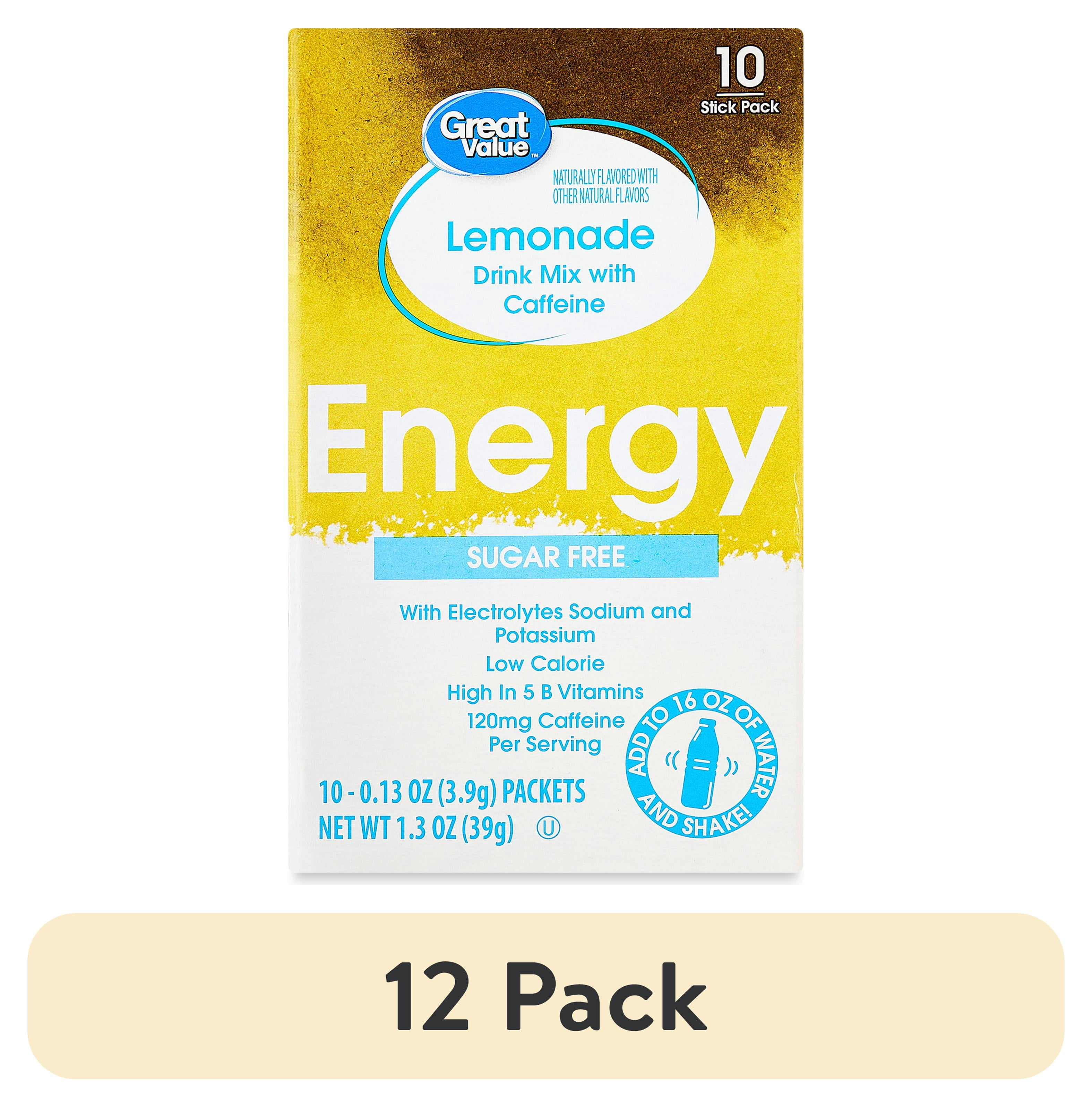(12 pack) Great Value Lemonade Liquid Drink Mix, 0.13 oz, 10 Count