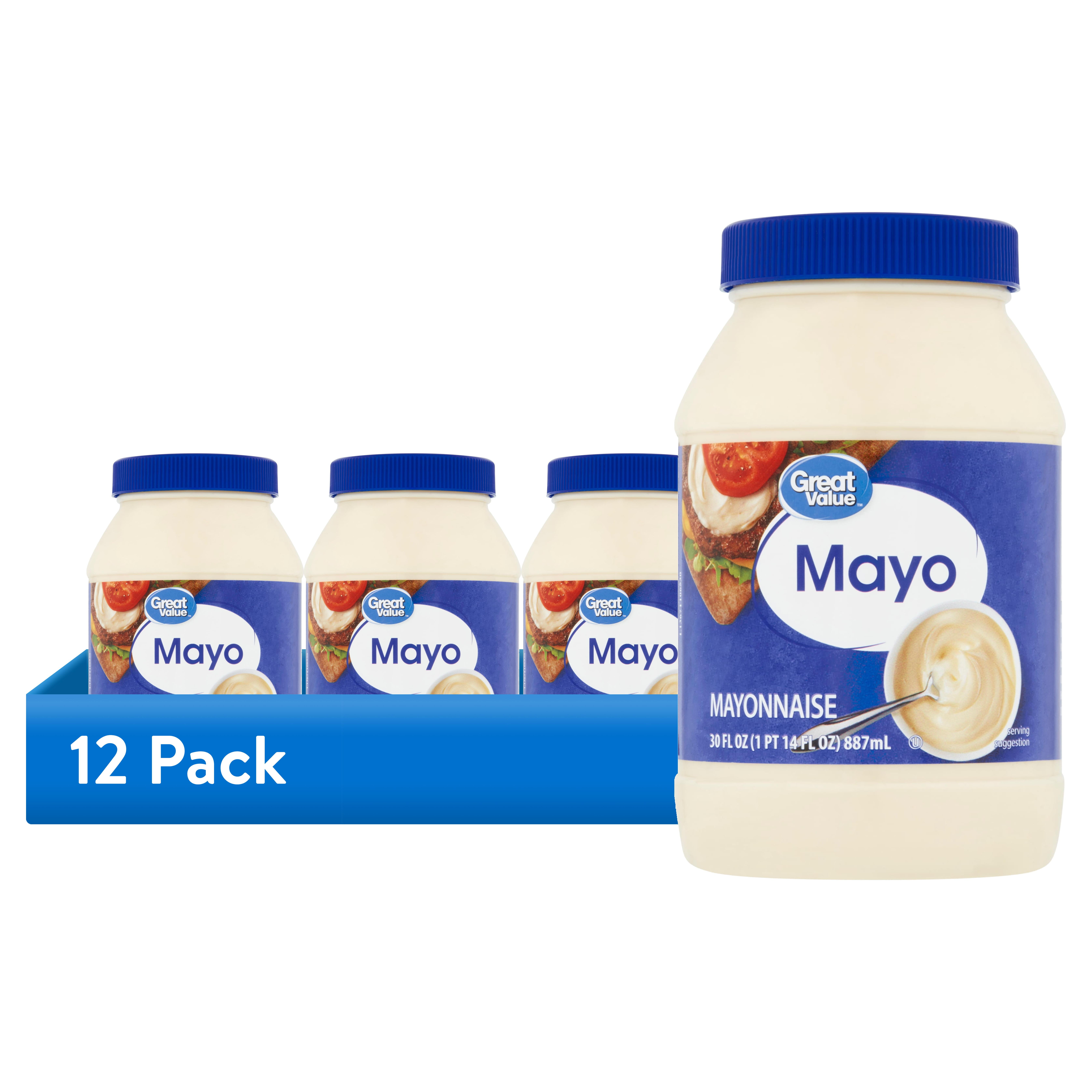 (12 pack) Great Value Mayonnaise, 30 fl oz