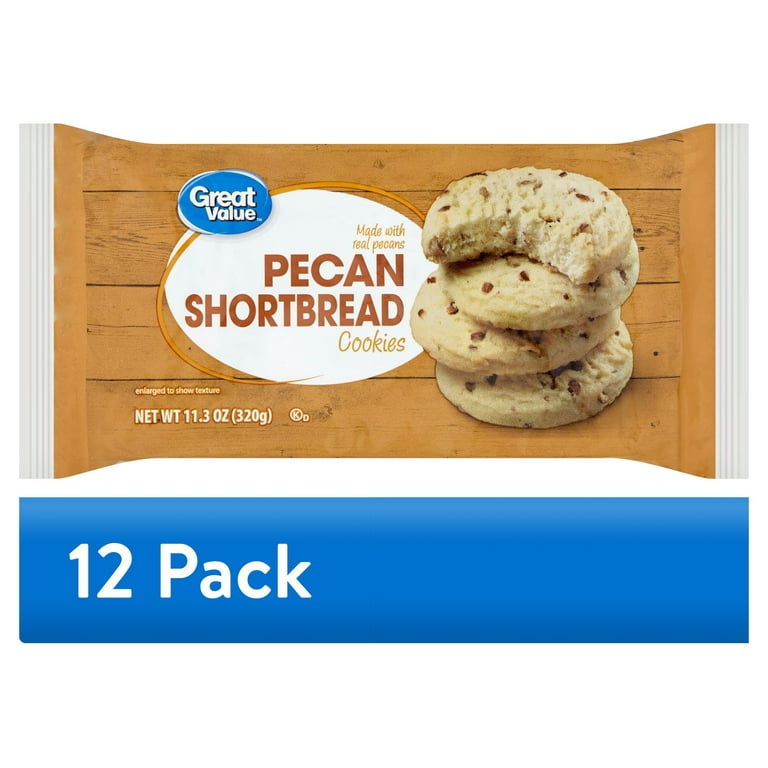 12 pack) Great Value Pecan Shortbread Cookies, 11.3 oz - Walmart.com