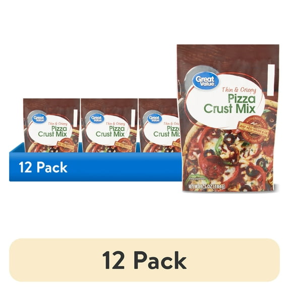 (12 pack) Great Value Pizza Crust Mix, 6.5 oz