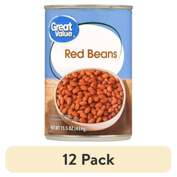 (12 pack) Great Value Red Bean, 15.5 oz