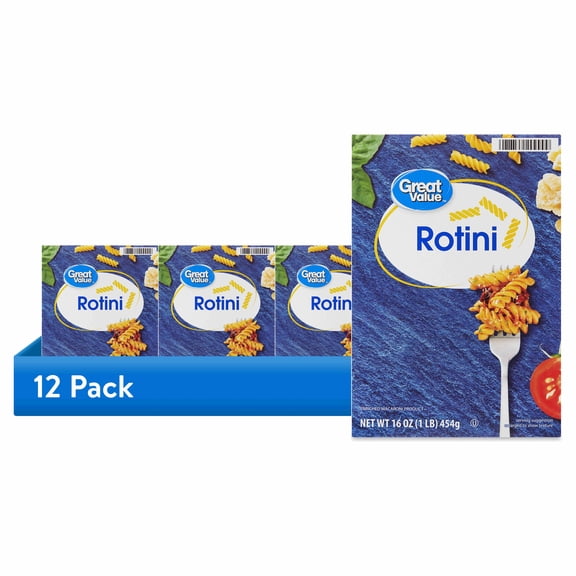 (12 pack) Great Value Rotini, 16 oz