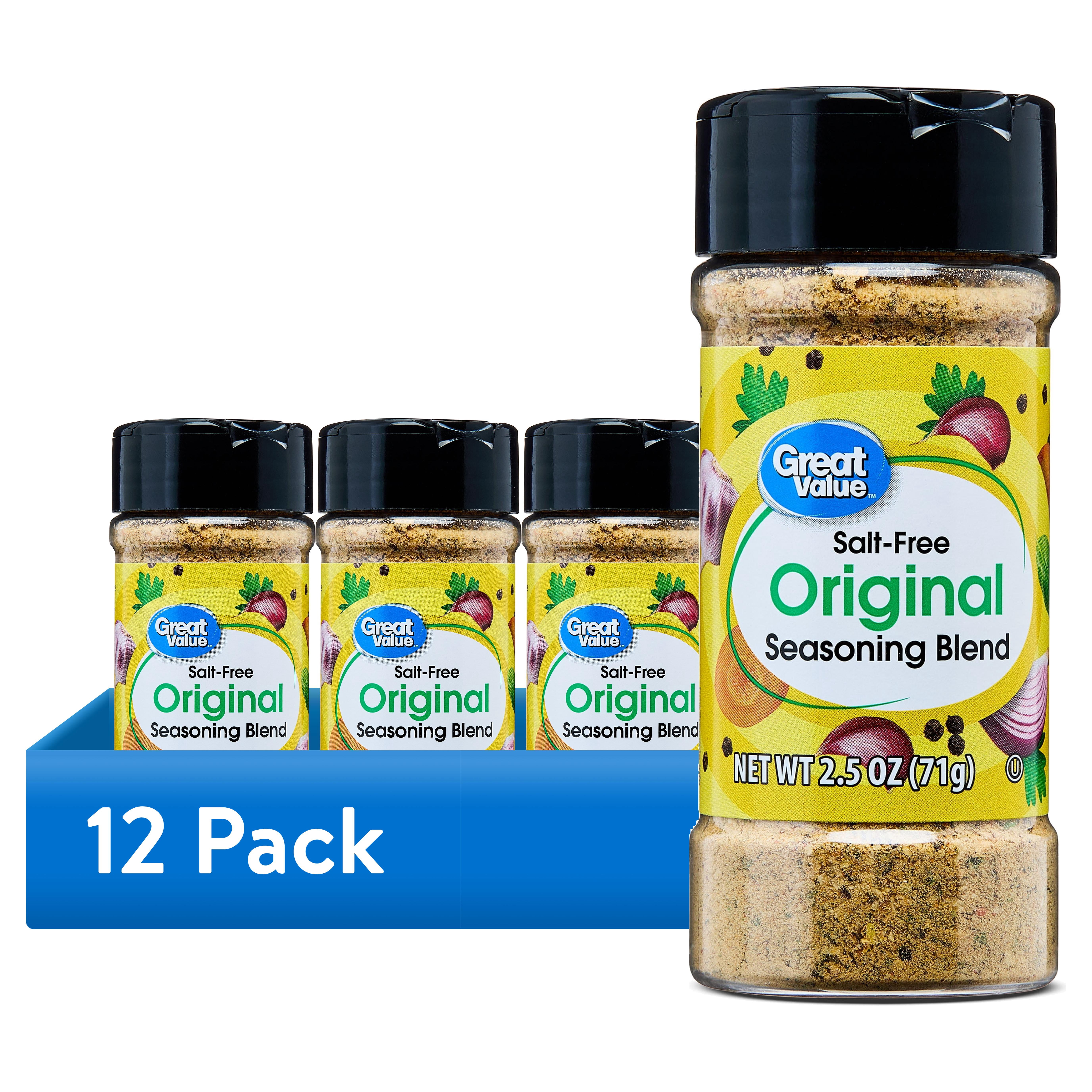 (12 pack) Great Value Salt-Free Original Seasoning Blend, 2.5 oz