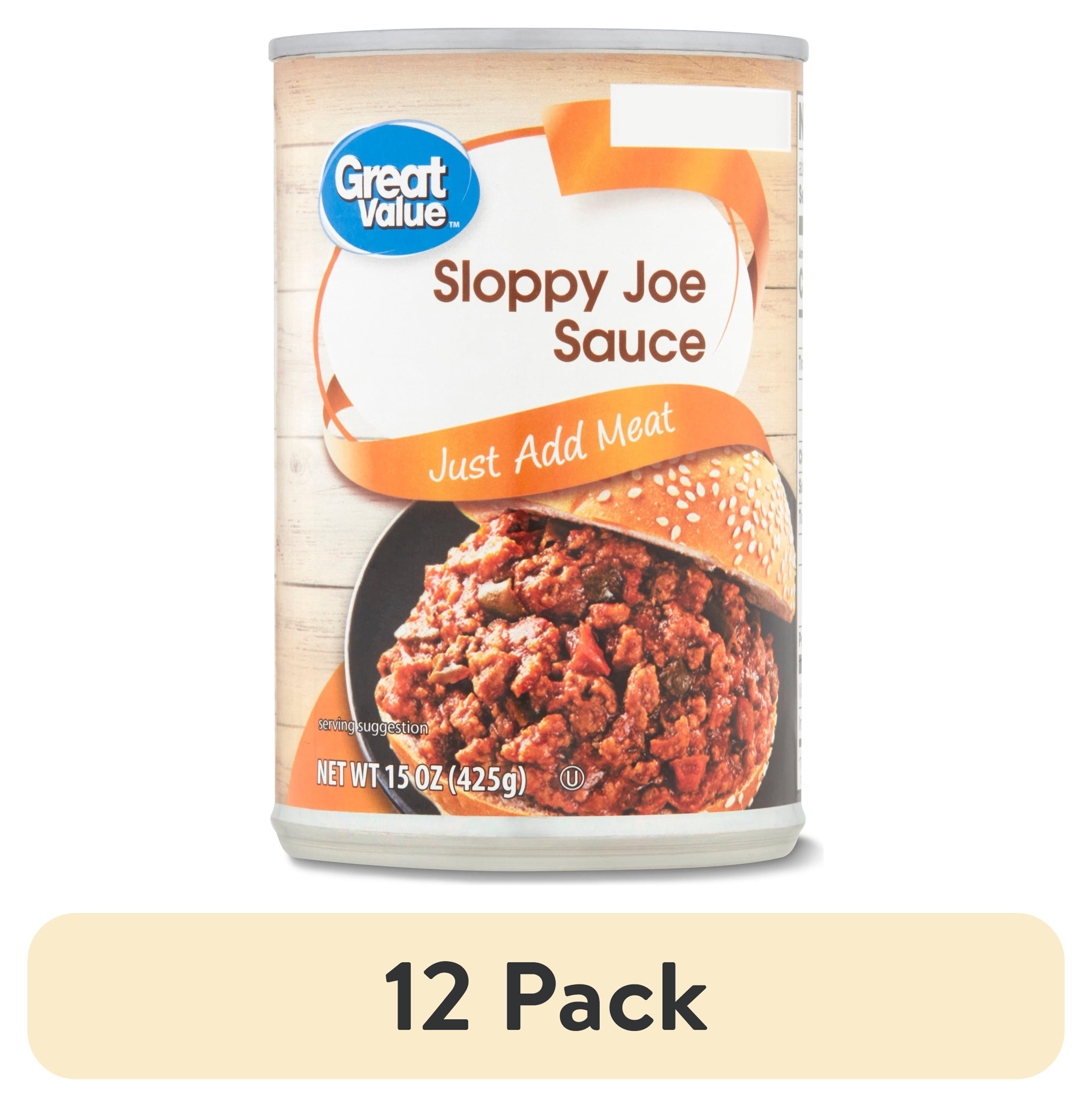 (12 pack) Great Value Sloppy Joe Sauce, 15 oz
