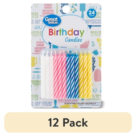 (12 pack) Great Value Spiral Birthday Candles, Assorted Colors, 24 Count price history and forecast - Great Value 9866
