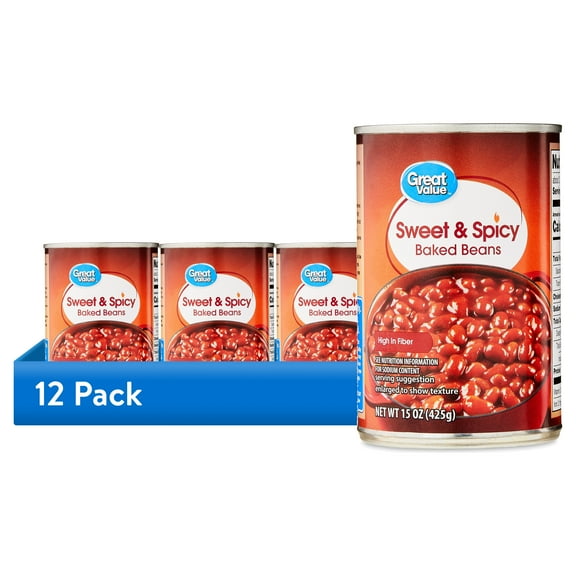(12 pack) Great Value Sweet and Spicy Baked Beans 15oz