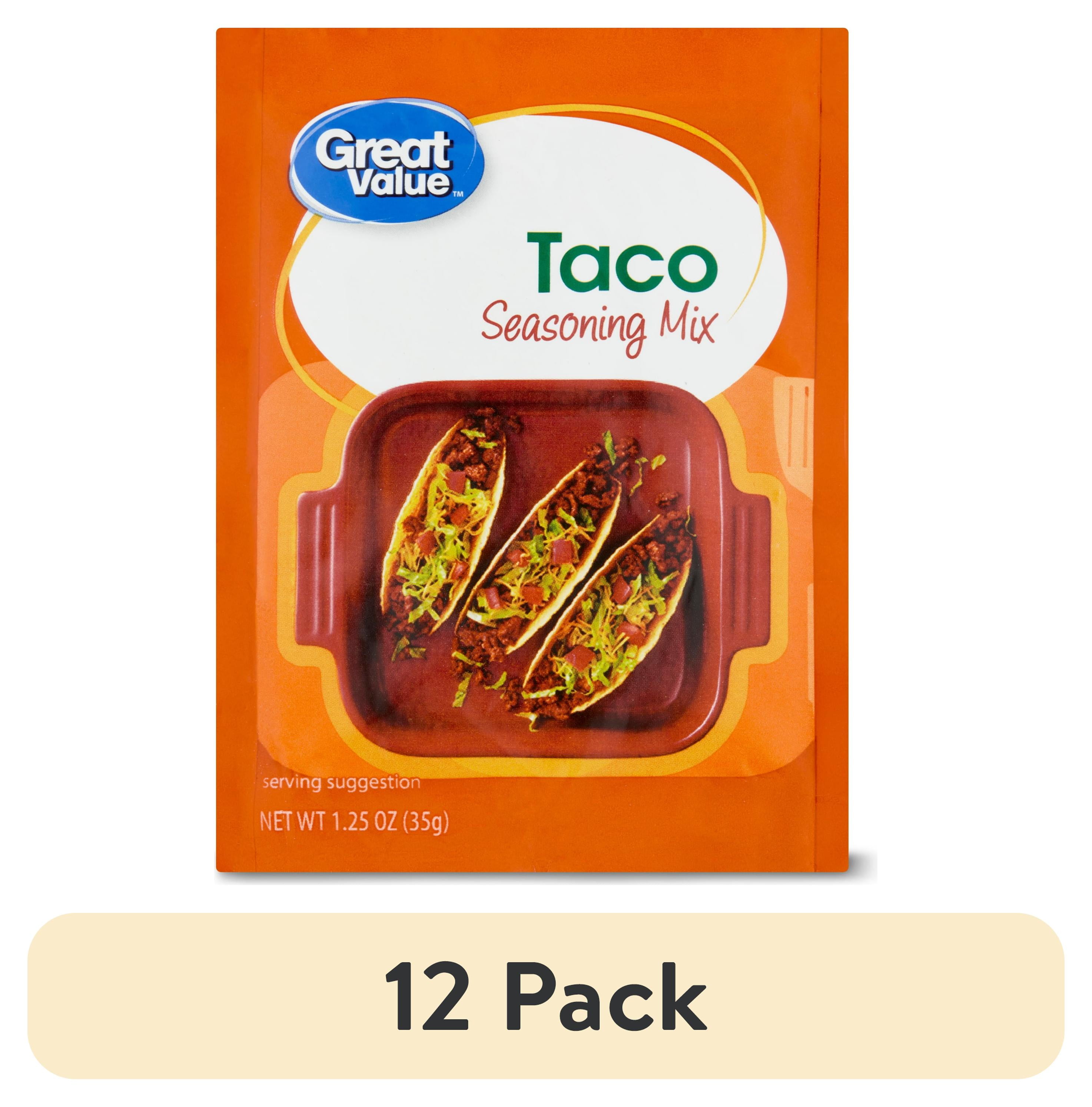 (12 pack) Great Value Taco Seasoning Mix, 1.25 oz