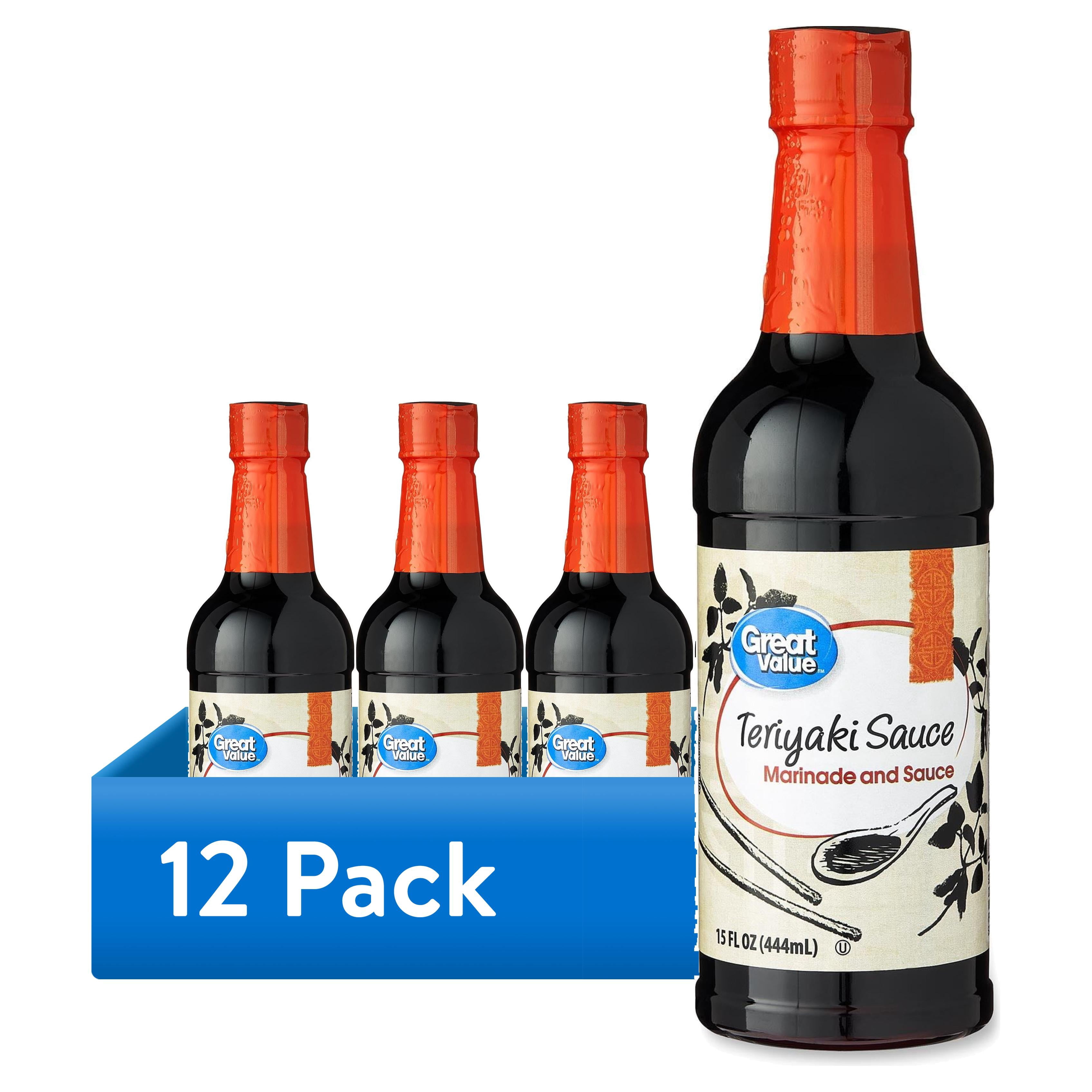 (12 pack) Great Value Teriyaki Sauce, 15 fl oz, 1 Count