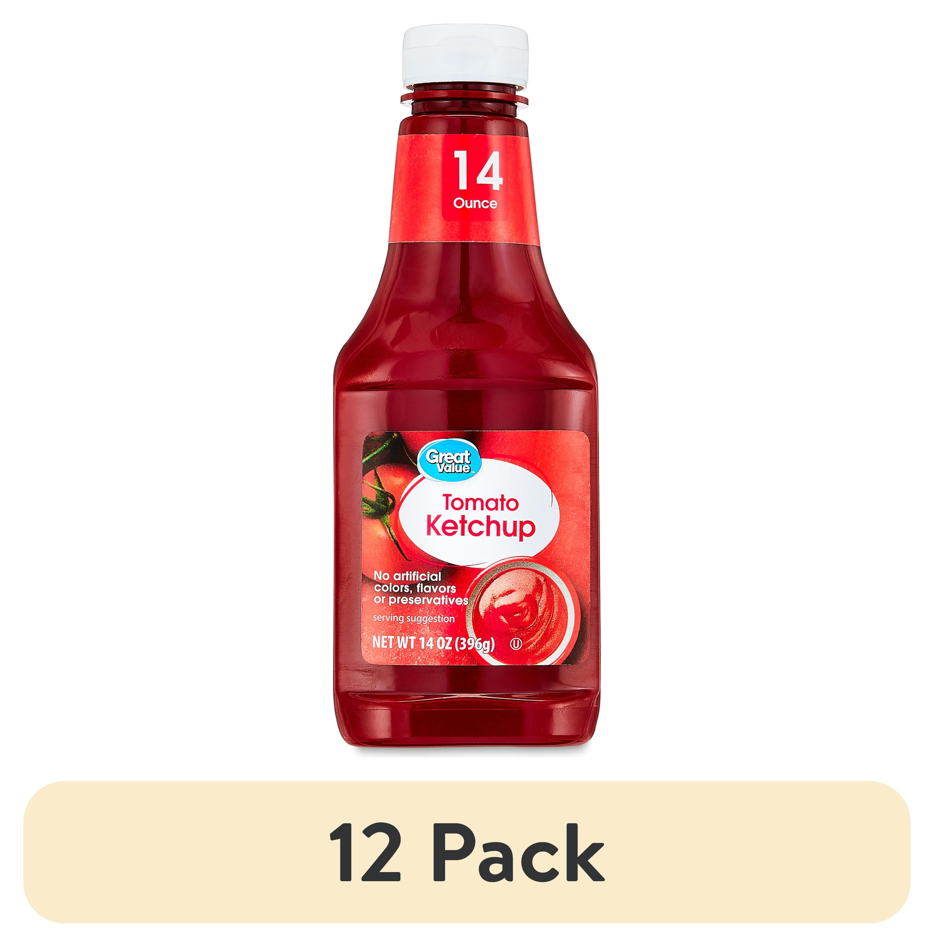 (12 pack) Great Value Tomato Ketchup, 14 oz