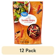(12 pack) Great Value Tri-Color Tortilla Strips Salad Topping, 3.5 oz Resealable Bag