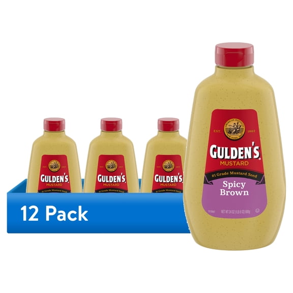(12 pack) Gulden's Spicy Brown Mustard, 24 oz.
