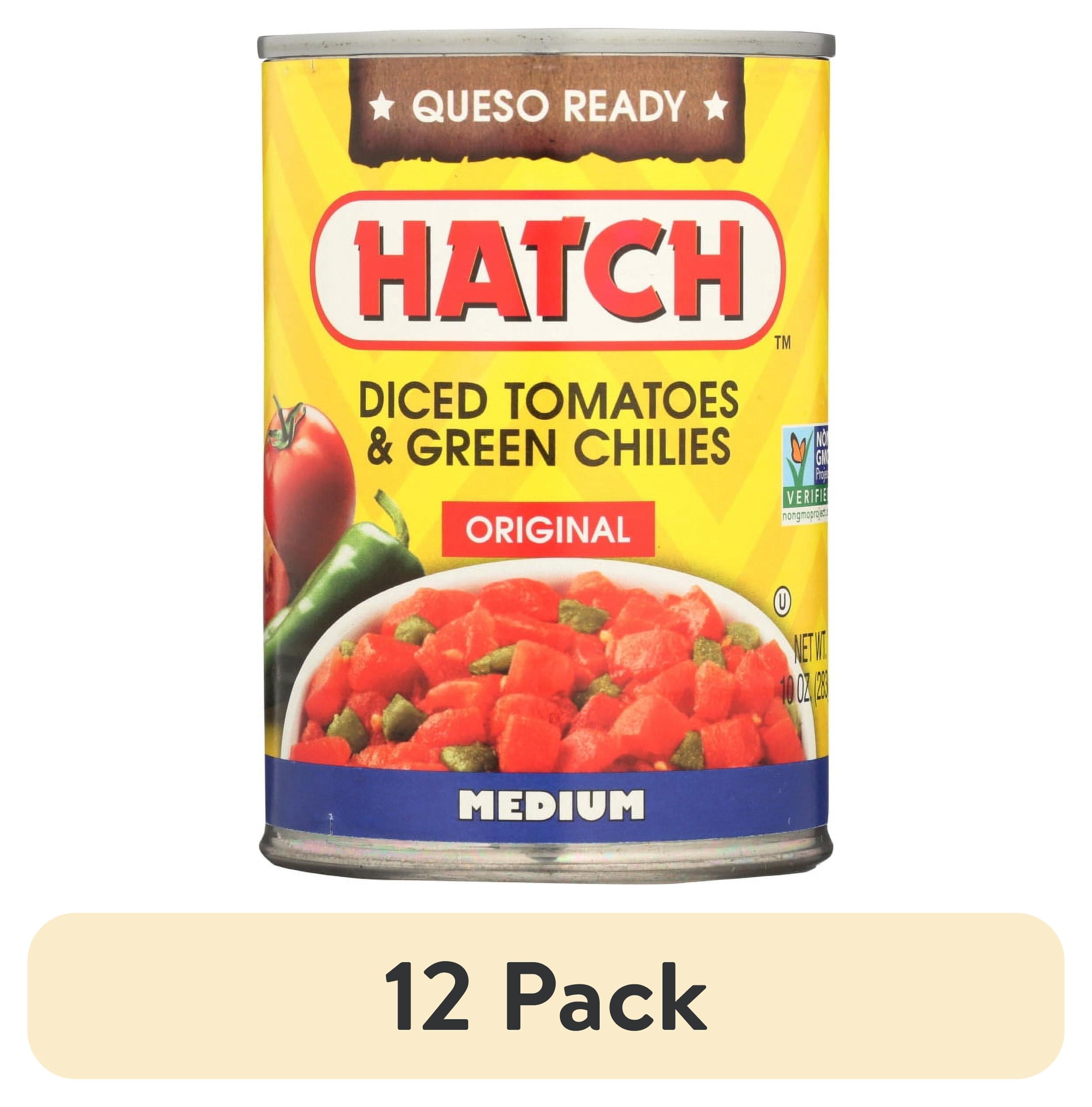 (12 pack) HATCH Diced Tomatoes & Green Chiles, 10oz, Kosher, Gluten Free, Non-GMO Project Certified