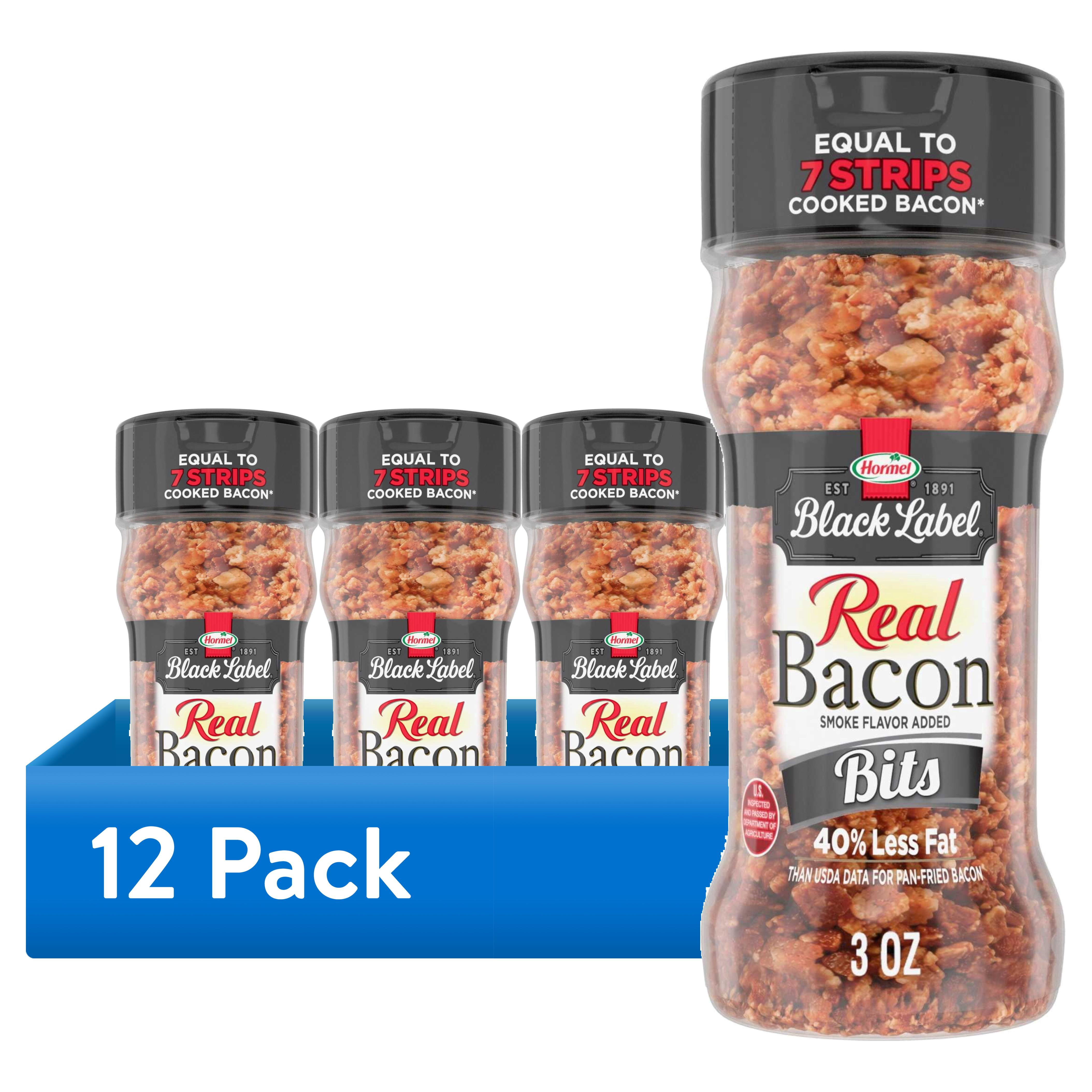 (12 pack) HORMEL Real Bacon Bits Topping, Salad Topping, Shelf-Stable, 3 oz Plastic Jar