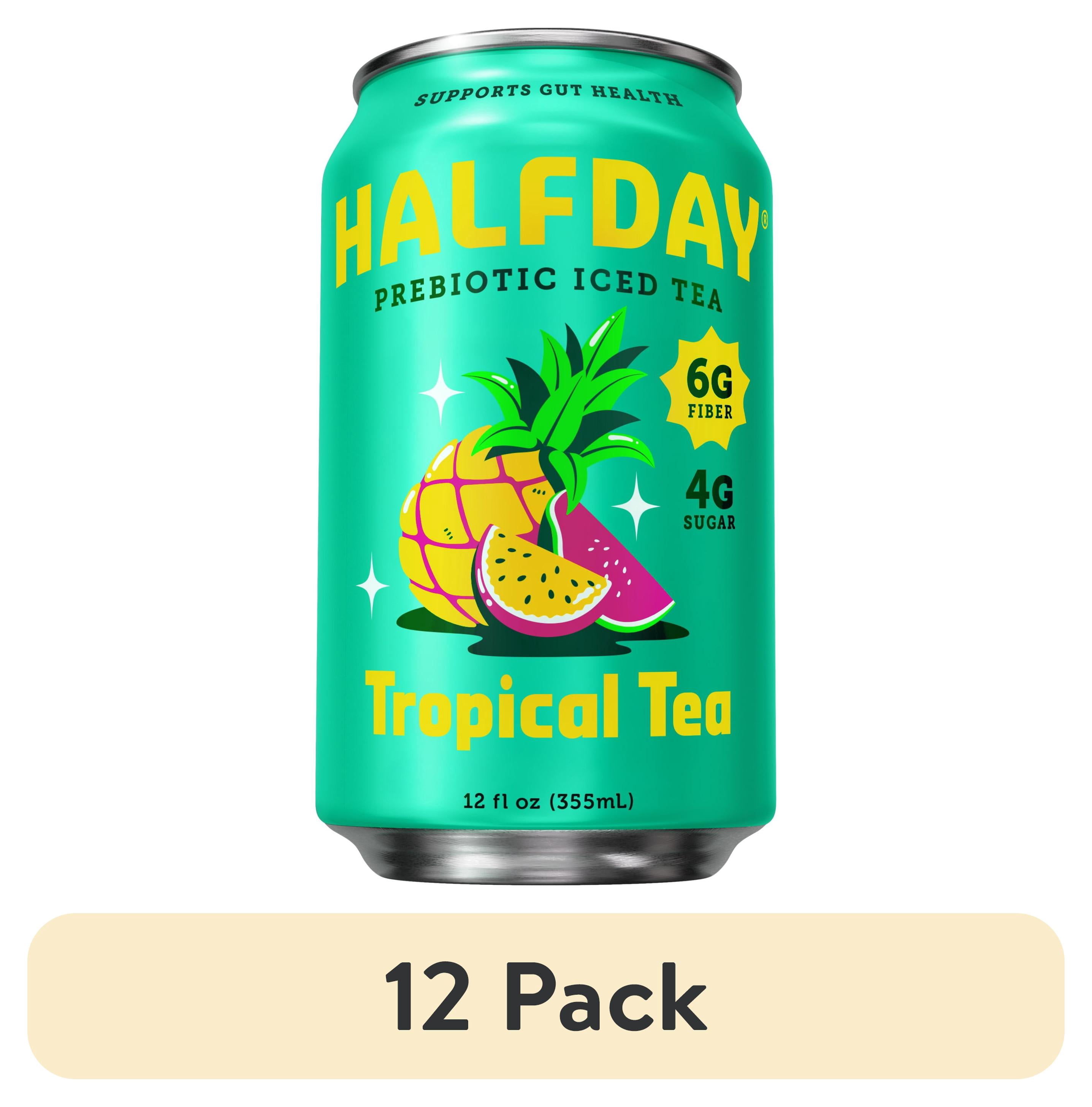 Halfday Prebiotic Tropical Iced Tea Drink, 6g Fiber, 12 fl oz