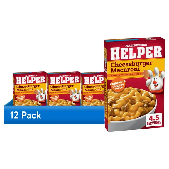 (12 pack) Hamburger Helper Cheeseburger Macaroni, 6.6 oz Box