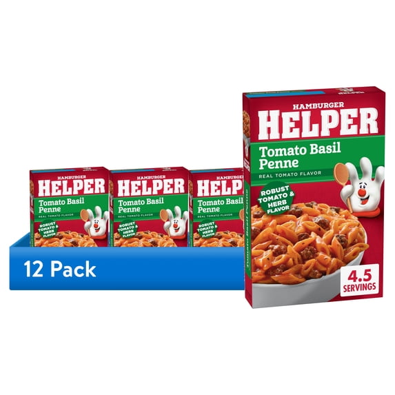 (12 pack) Hamburger Helper Pasta Tomato Basil Penne, 7.4 Ounces Box ...