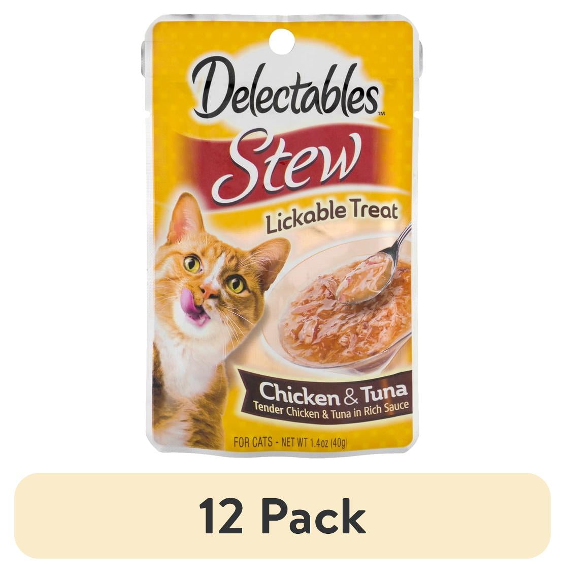 (12 pack) Delectables Lickable Treat - Stew Chicken & Tuna, 1.4oz