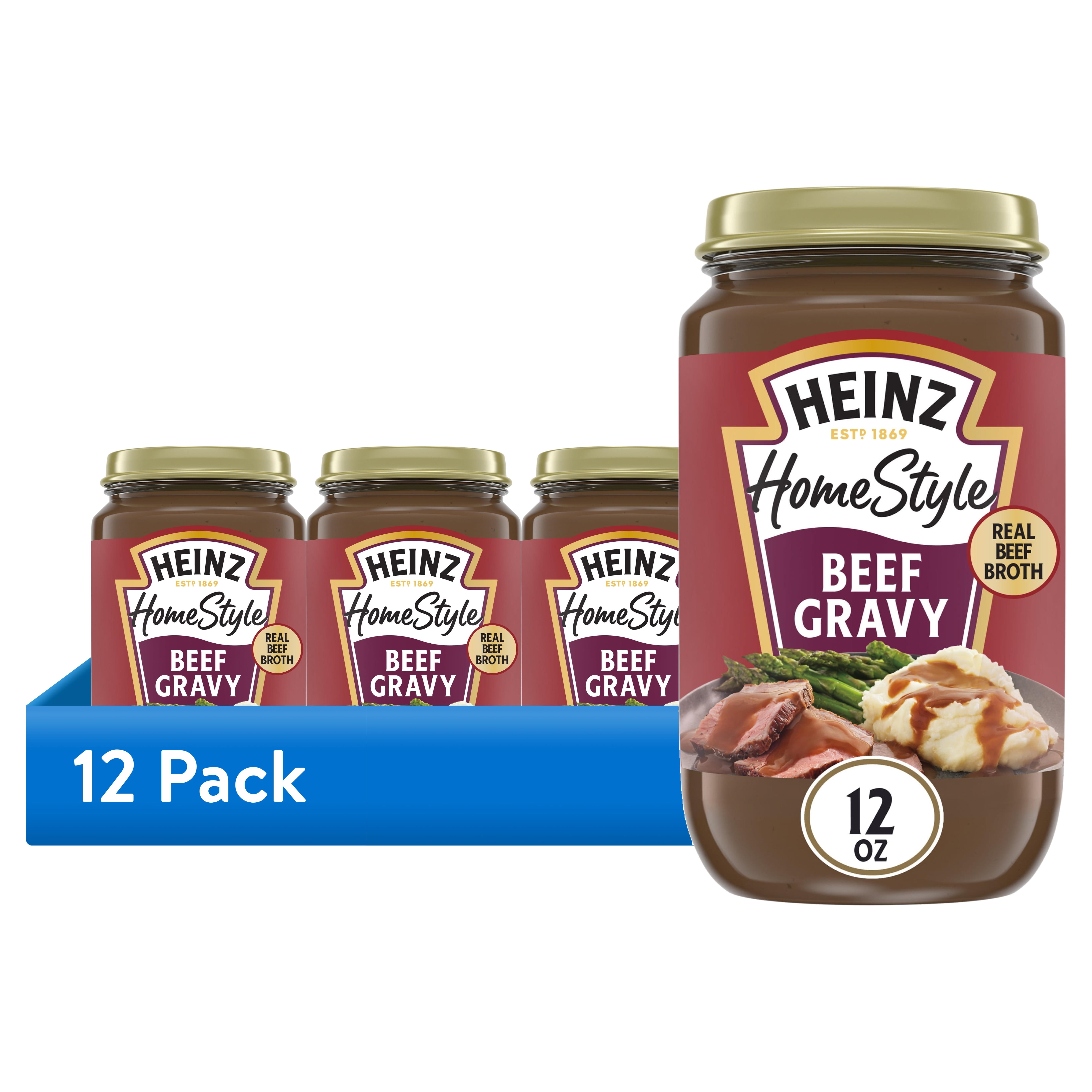 12 pack) Heinz HomeStyle Beef Gravy, 12 oz Jar