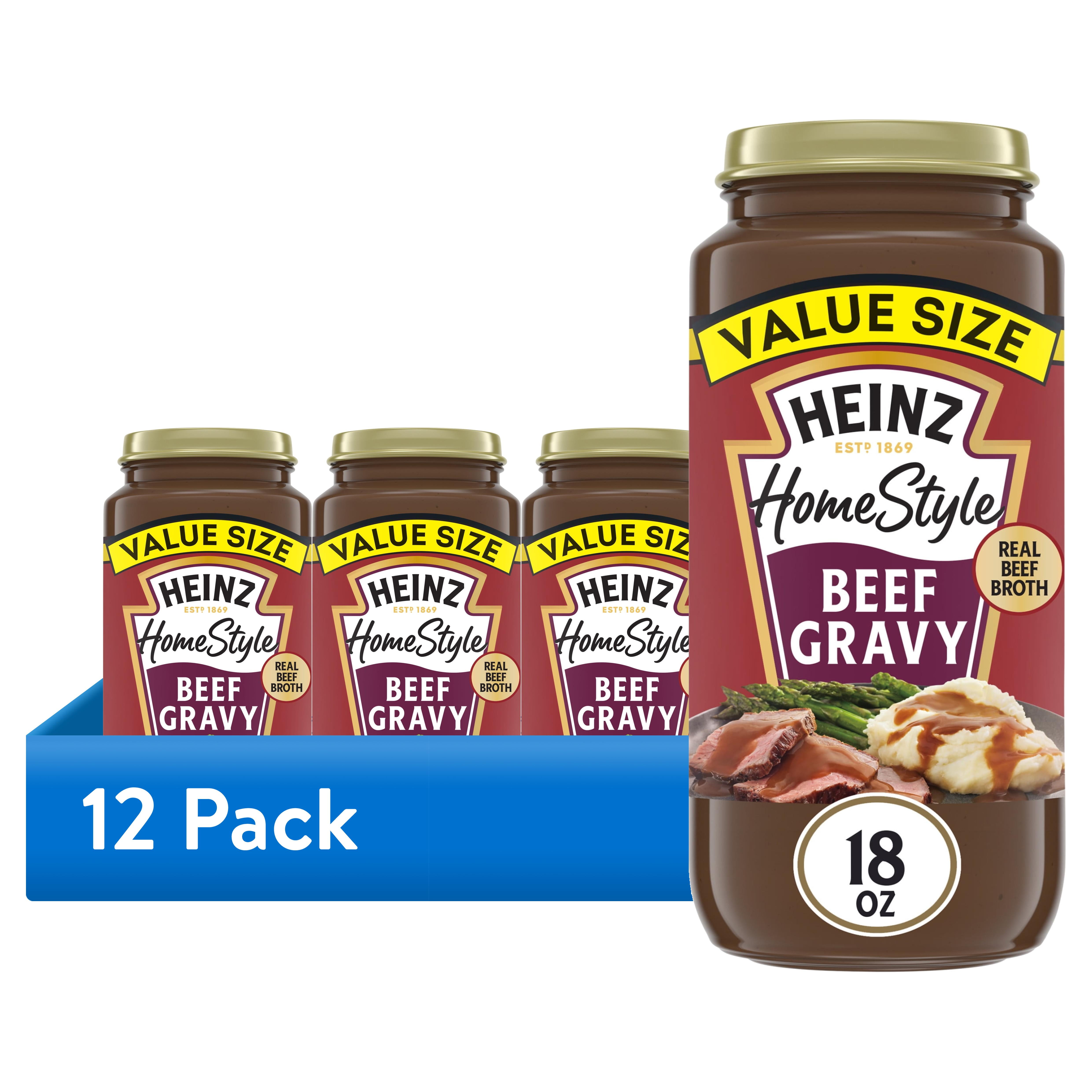 (12 pack) Heinz HomeStyle Beef Gravy Value Size, 18 oz Jar