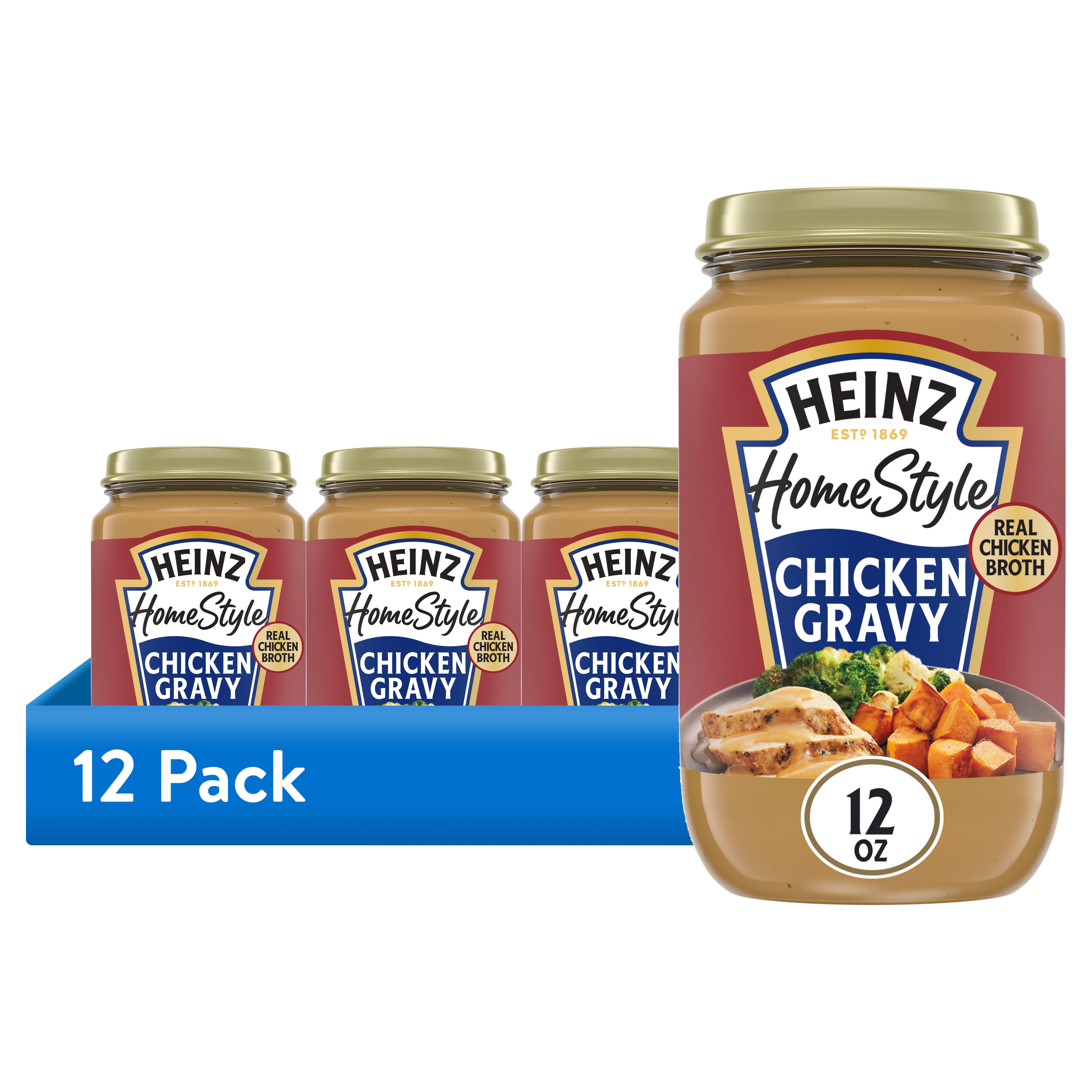 (12 pack) Heinz HomeStyle Classic Chicken Gravy, 12 oz Jar
