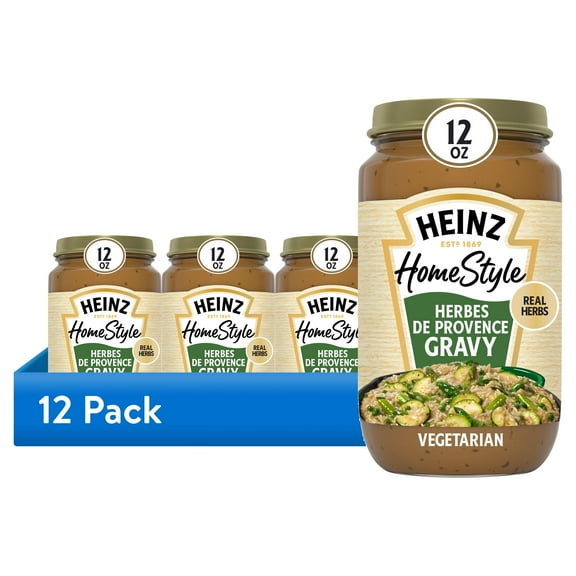 (12 pack) Heinz HomeStyle Herbes de Provence Gravy, 12 oz Jar, Liquids