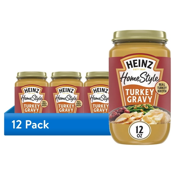 (12 pack) Heinz HomeStyle Turkey Gravy, 12 oz Jar