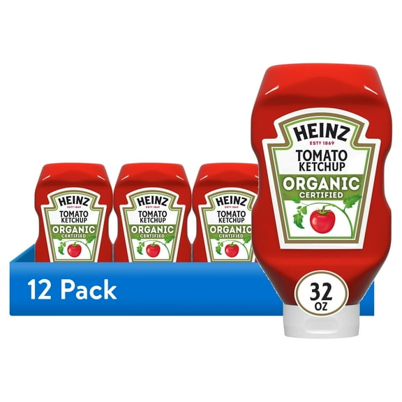 (12 pack) Heinz Organic Tomato Ketchup, 32 oz Bottle