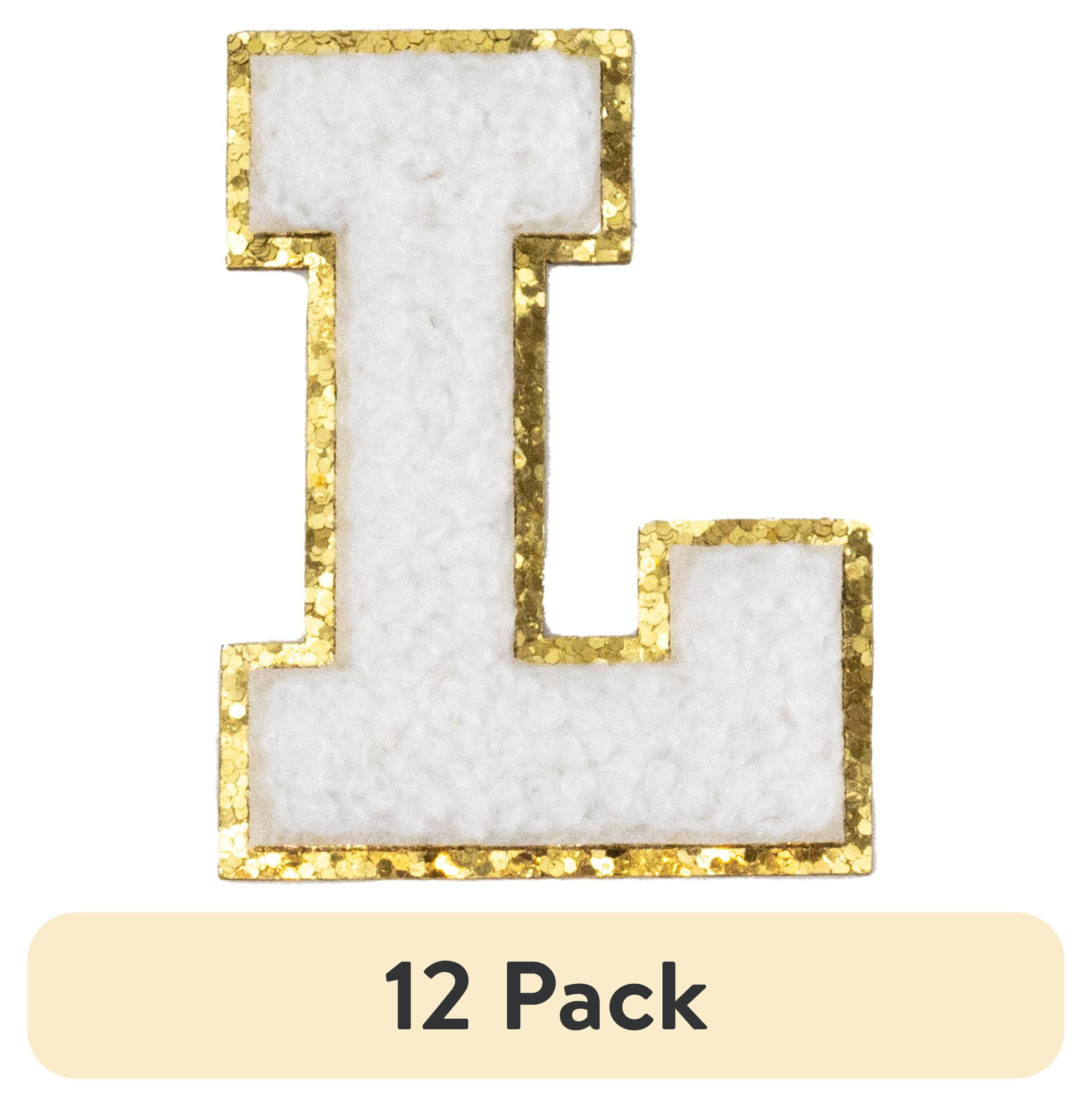 (12 pack) Hello Hobby Chenille L White Patch