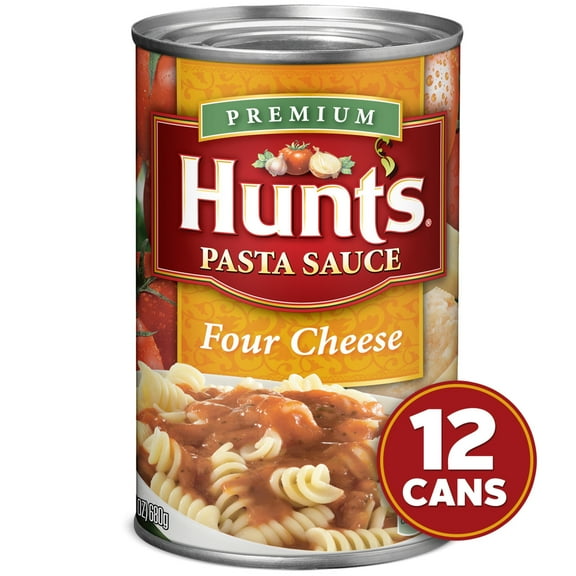(12 pack) Hunts Four Cheese Pasta Sauce, 24 oz. Can