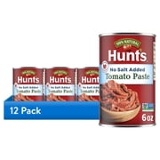 (12 pack) Hunt’s No Salt Added Tomato Paste, Perfect for Chili & Soups, 6 oz. Can