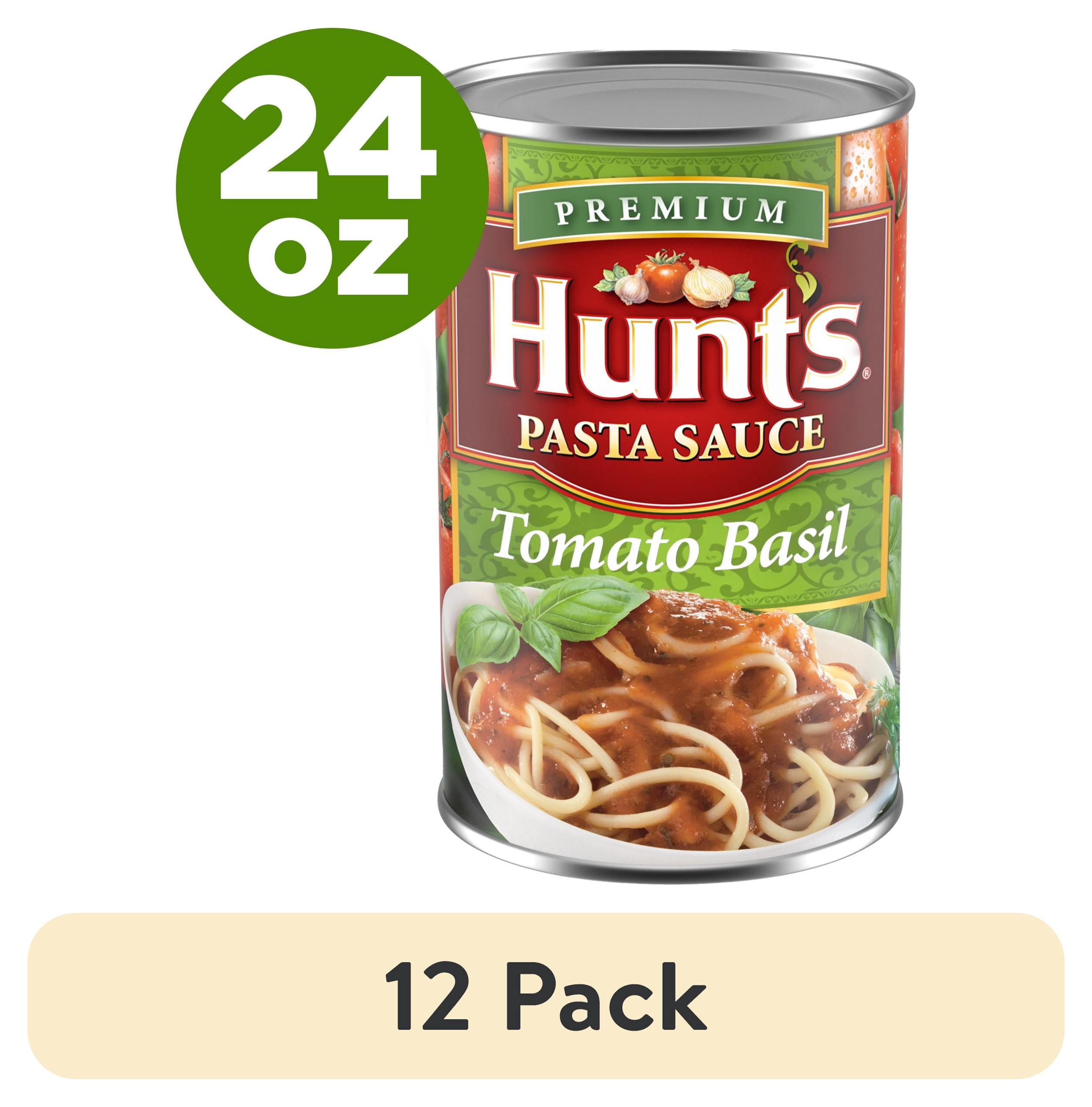 (12 pack) Hunt’s Tomato Basil Pasta Sauce, 24 oz. Can