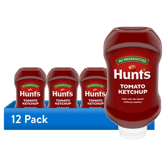 (12 pack) Hunts Tomato Ketchup, 32 oz. Squeeze Bottle