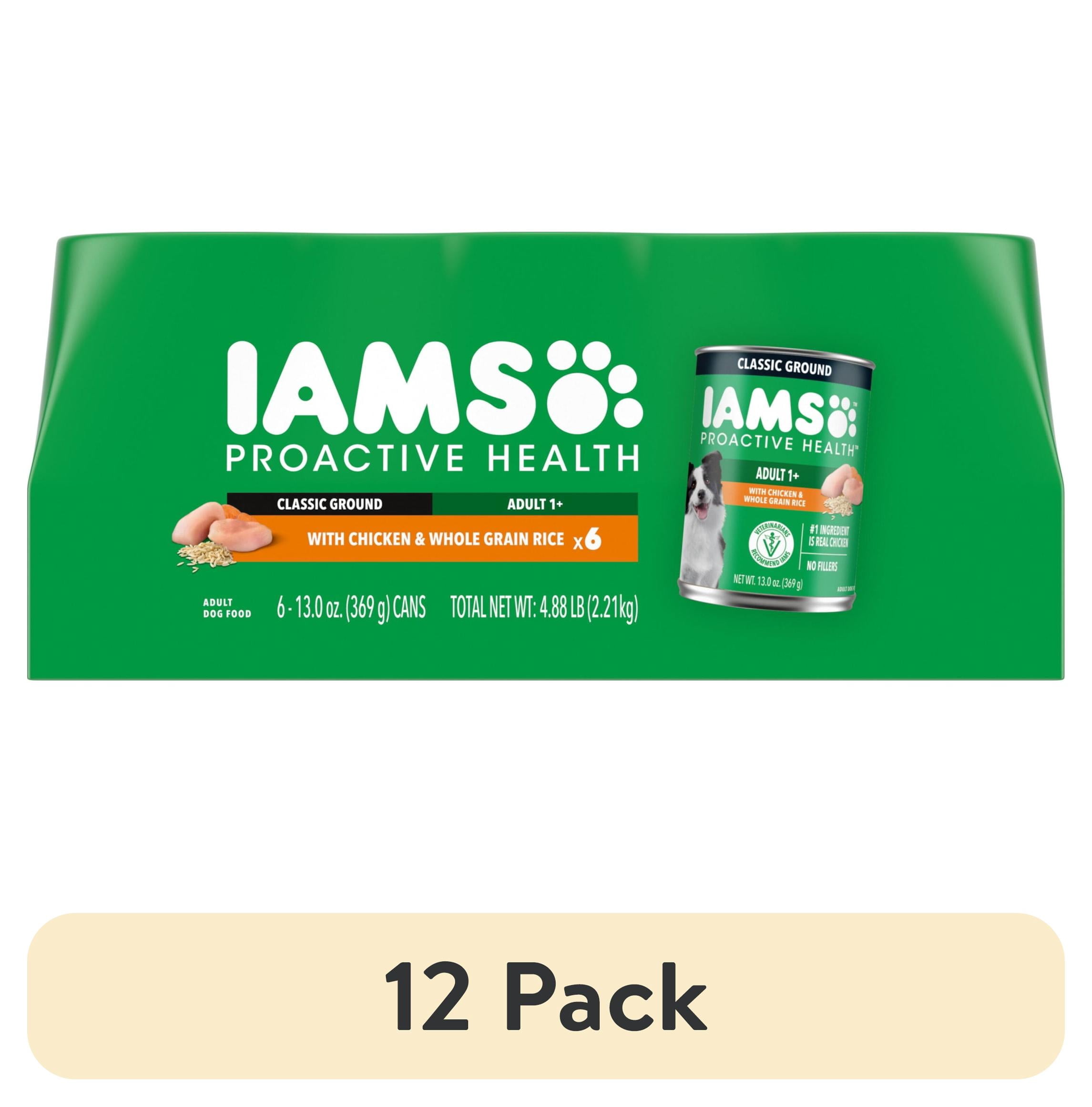(12 pack) Iams Proactive Health Chicken And Whole Grain Rice Wet Dog Food, 13 Oz Cans (6 Pack)
