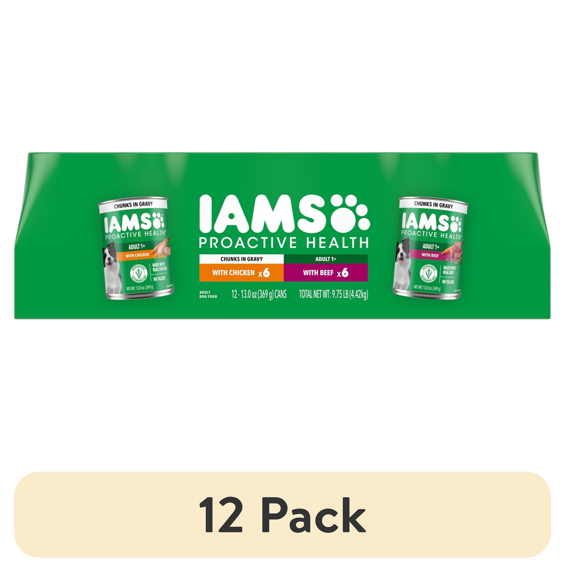 (12 pack) Iams Proactive Health Chicken Chunks In Gravy And Beef Chunks In Gravy, 13 Oz Cans, 12 Pk Variety