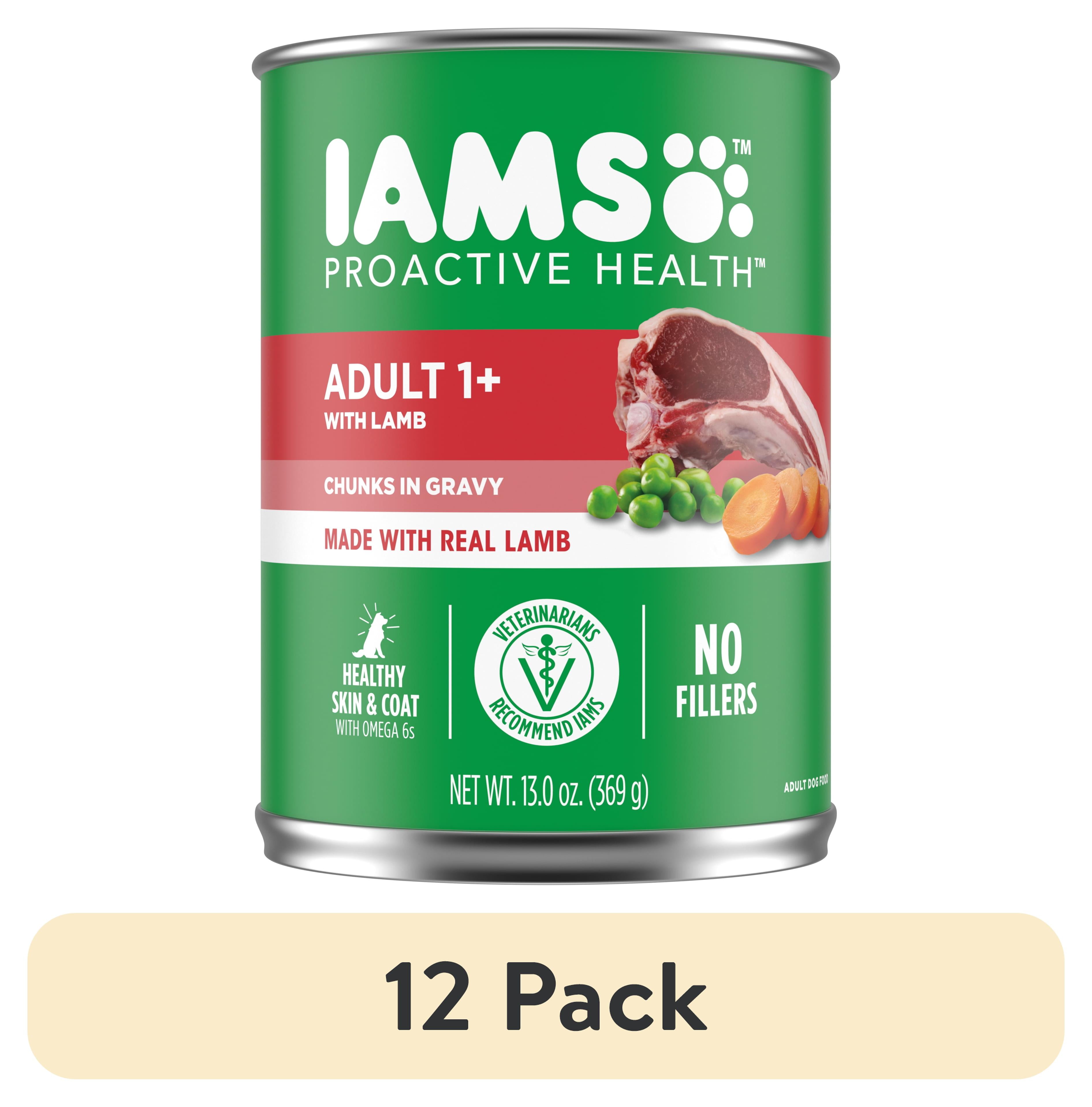 (12 pack) Iams Proactive Health Lamb Chunks In Gravy Wet Dog Food, 13 Oz Can