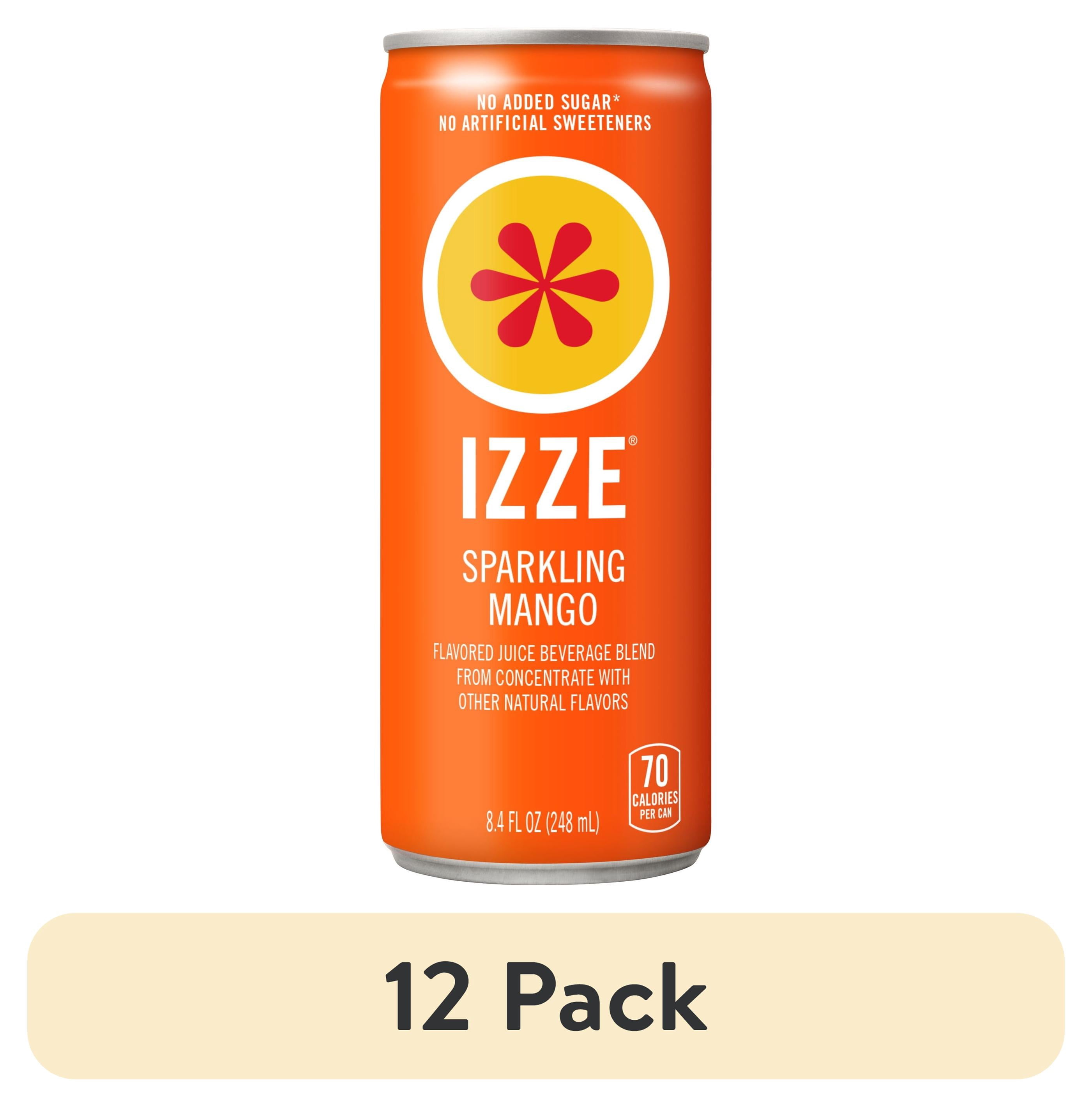 (12 pack) IZZE Sparkling Mango Juice Beverage, 8.4 Fl Oz Can