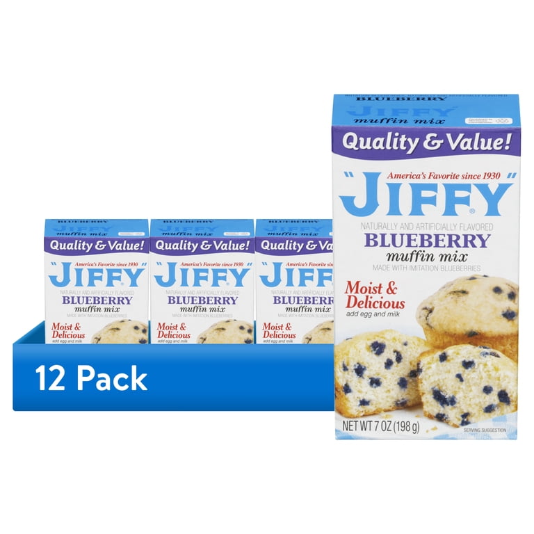 JIFFY, Blueberry Muffin Mix, 7 oz, Classic Blueberry Flavor