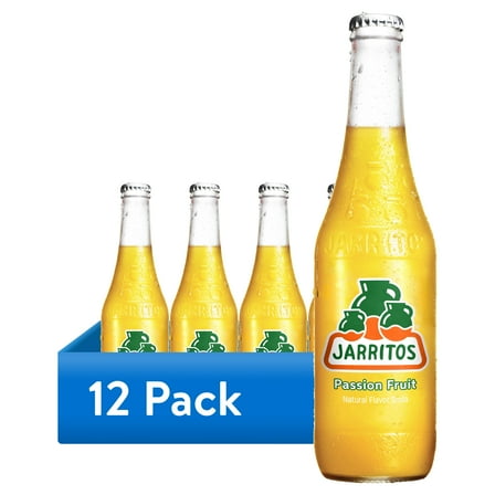 (12 pack) Jarritos Passion Fruit Soda, 12.5 oz (370 ml) Glass Bottle, 1 Count