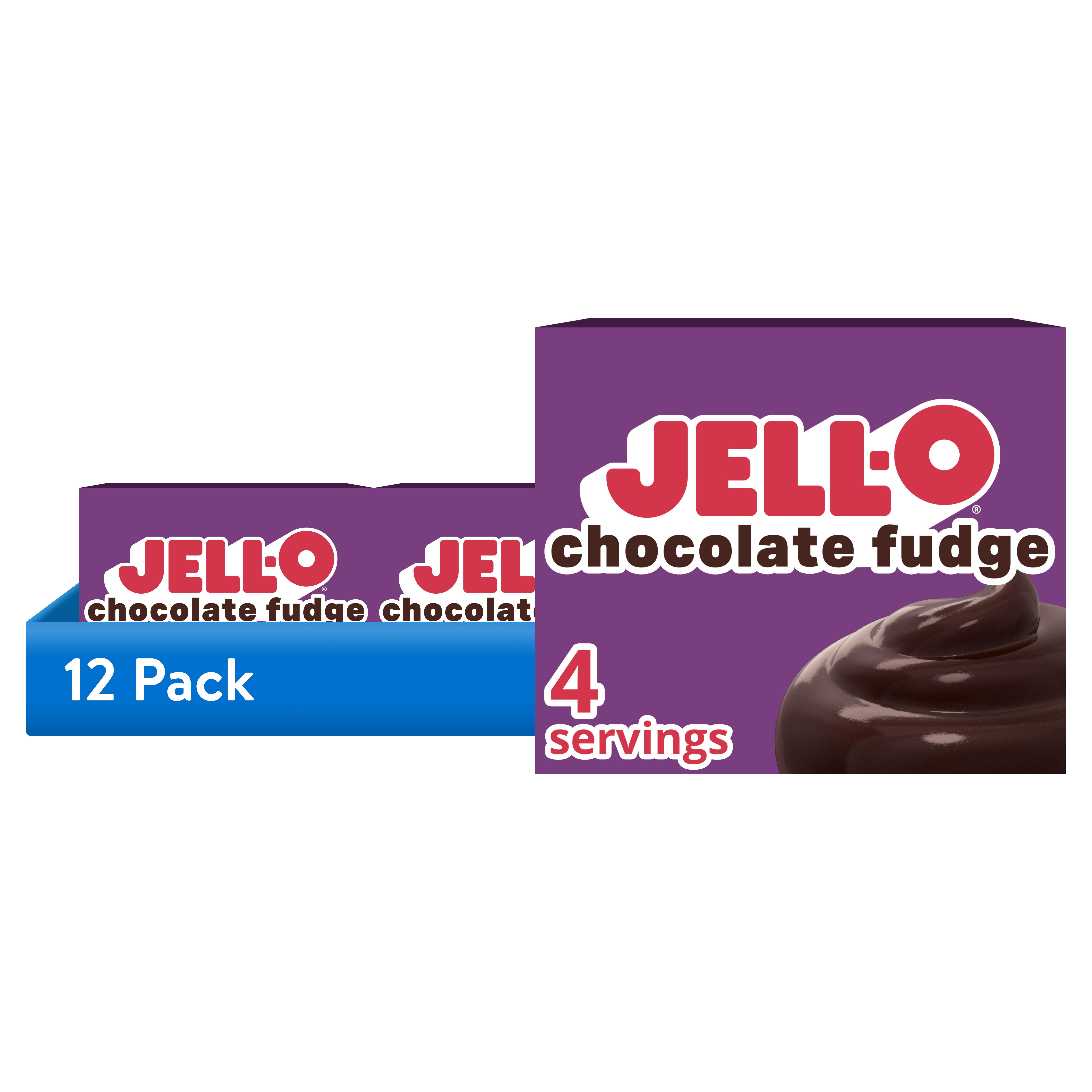 (12 pack) Jell-O Chocolate Fudge Instant Pudding & Pie Filling Mix, 3.9 oz Box