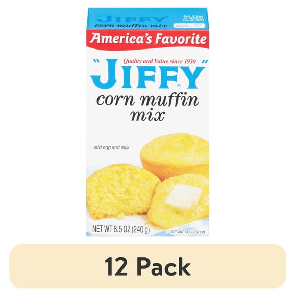 (12 pack) "JIFFY" Corn Muffin Mix, 8.5 oz Box