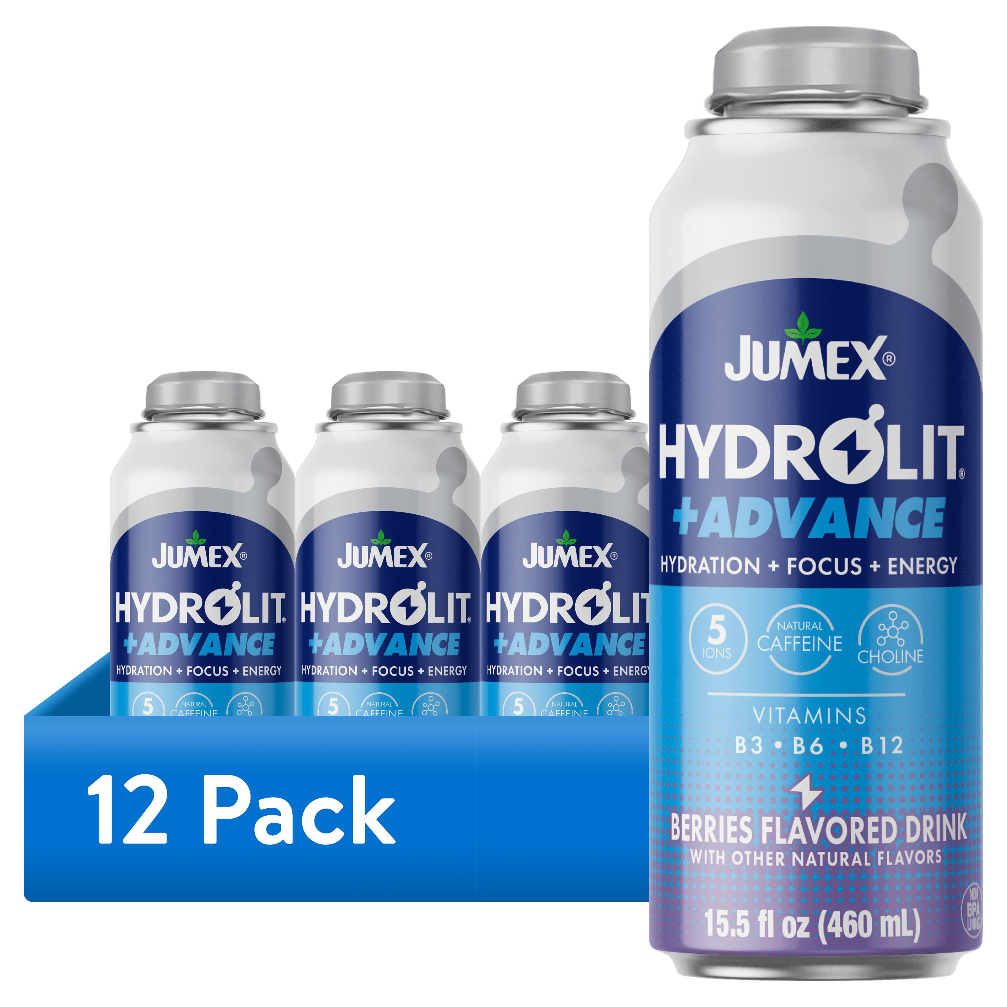 (12 pack) Jumex Hydrolit+Advance Berries Energy & Hydration Drink, 15.5 Fl oz